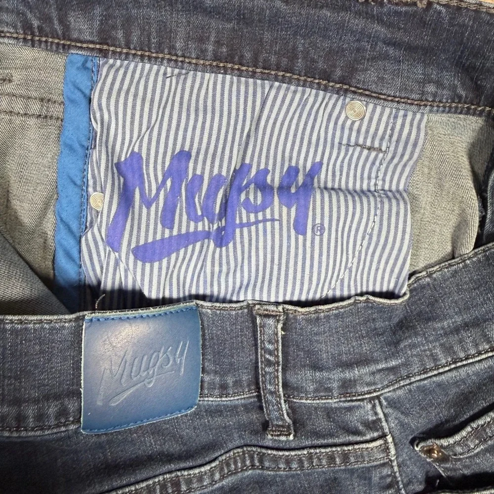 Mugsy Jeans Fultons Casual Dark Wash Men's 35 Denim Slim‎ Straight Blue